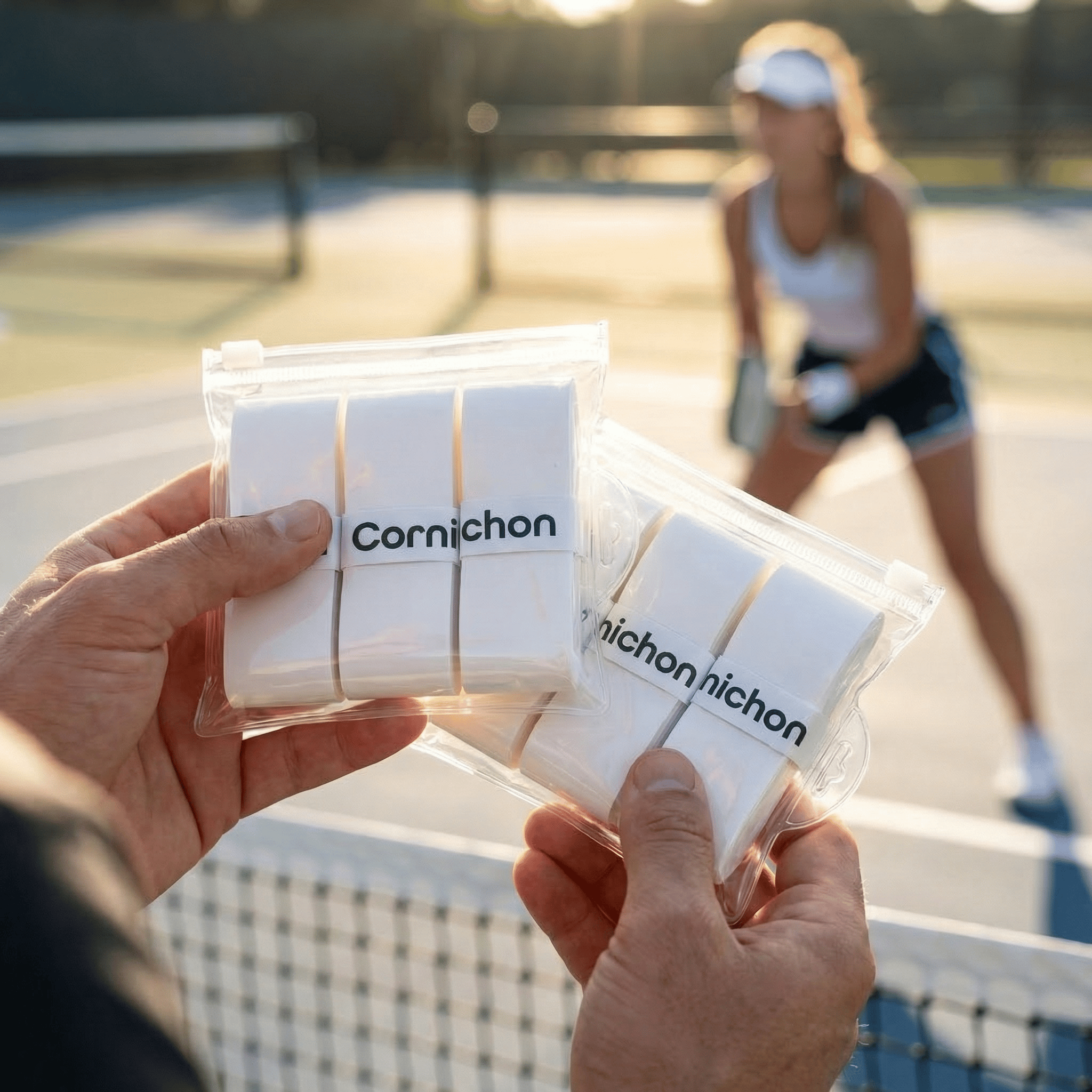 Pickleball Paddle Eraser + Premium Overgrips (3 Pack)